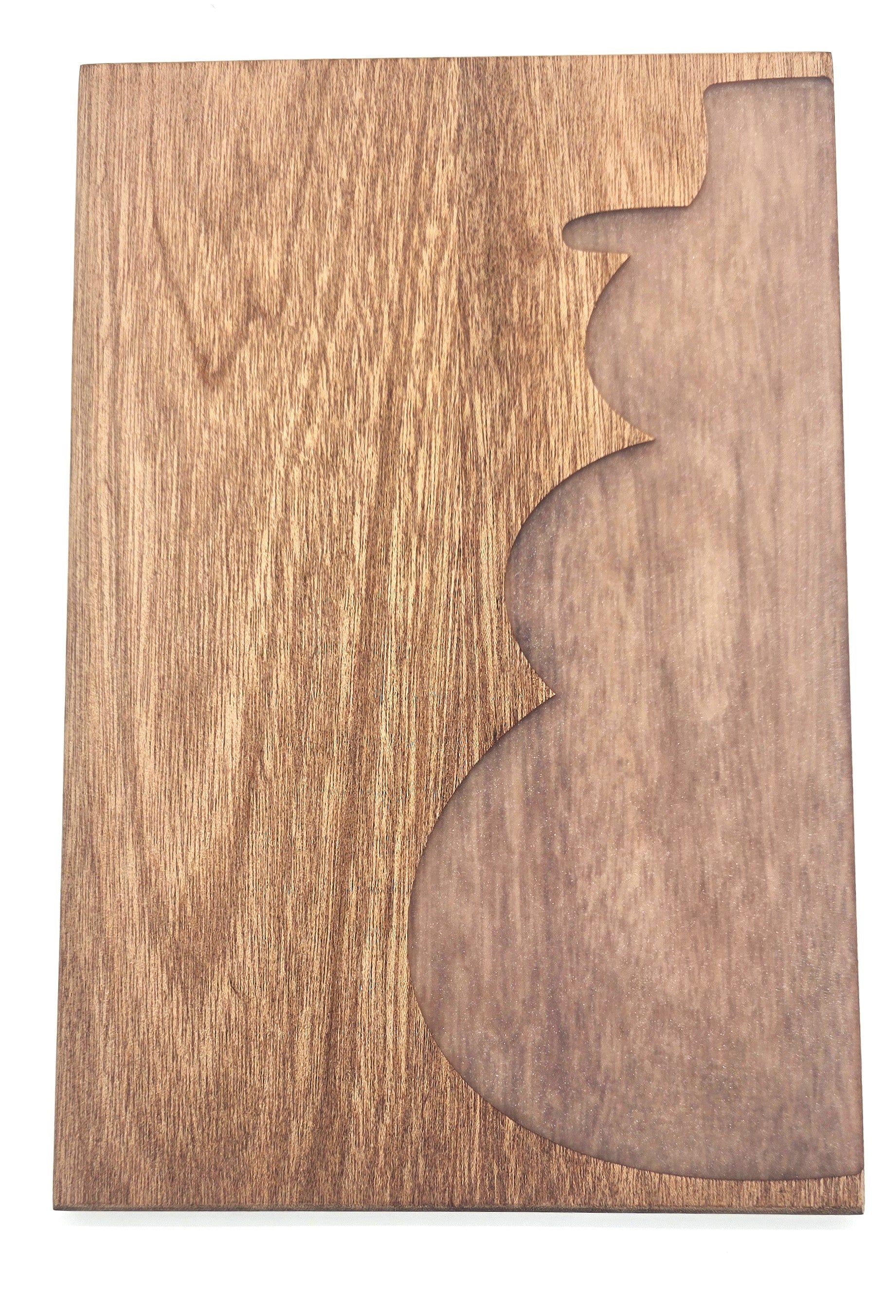 Meranti Snowman Serving Board