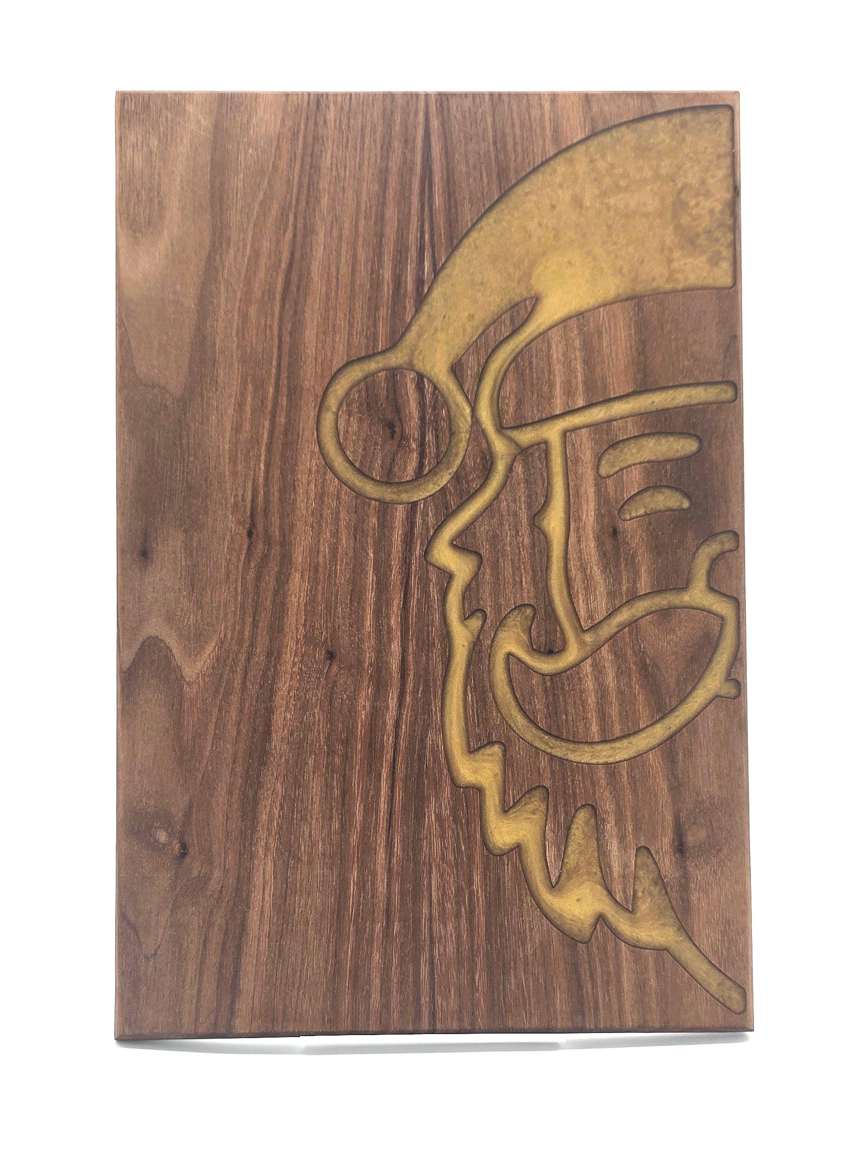 Walnut Santa Serving Board (Gold)
