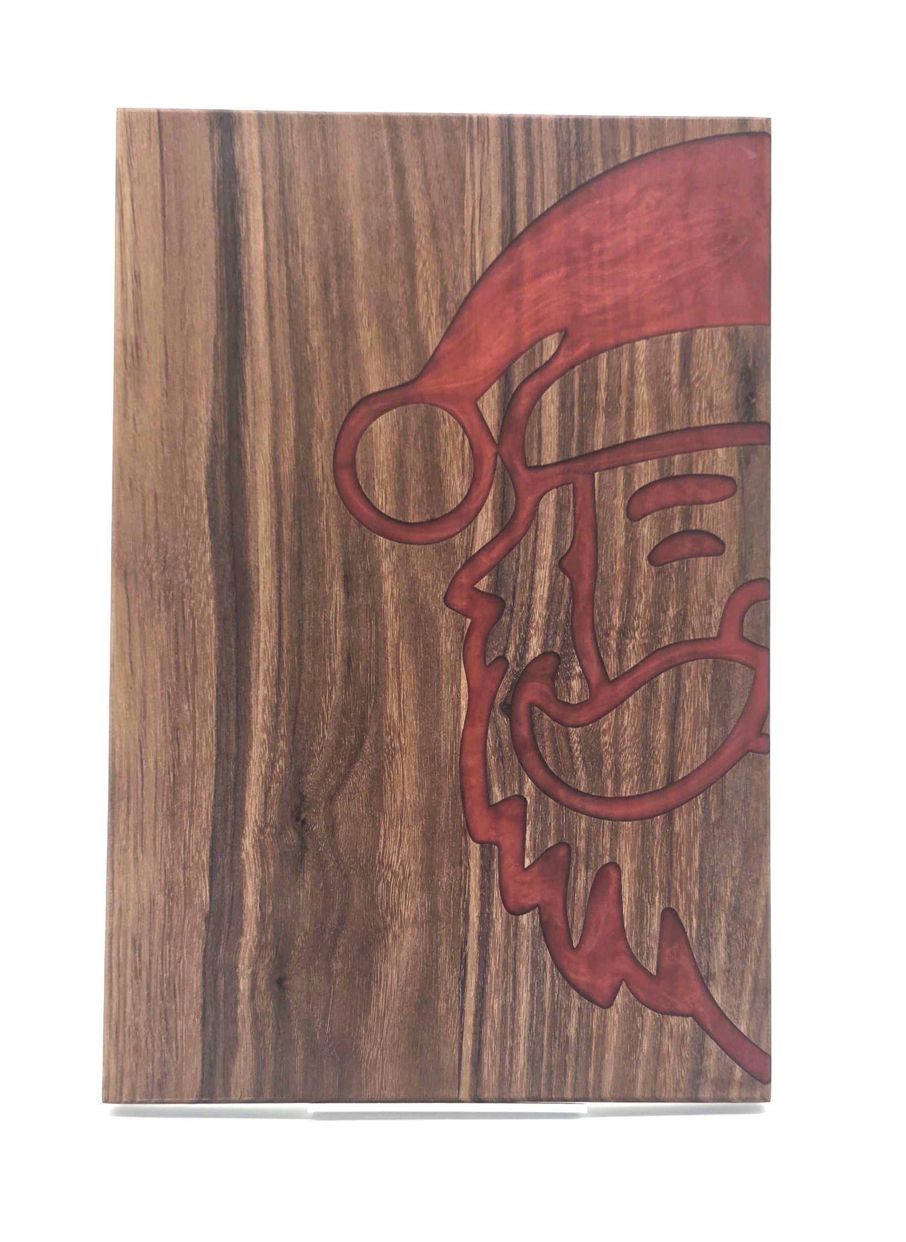 Walnut Santa Serving Board (Red)