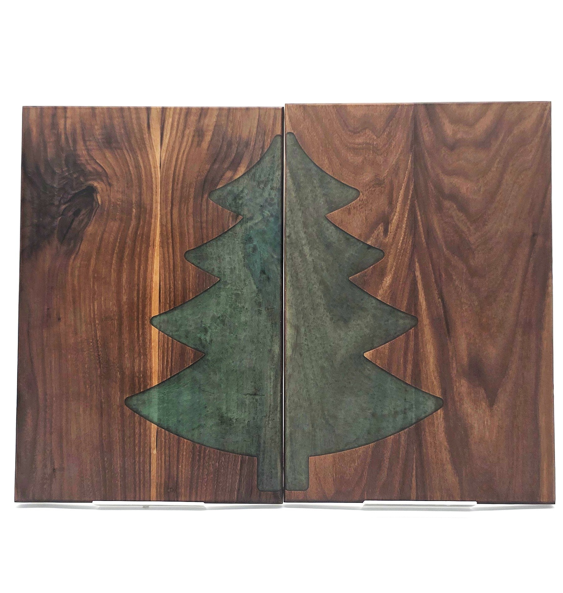Walnut Christmas Tree Serving Board (Duo)