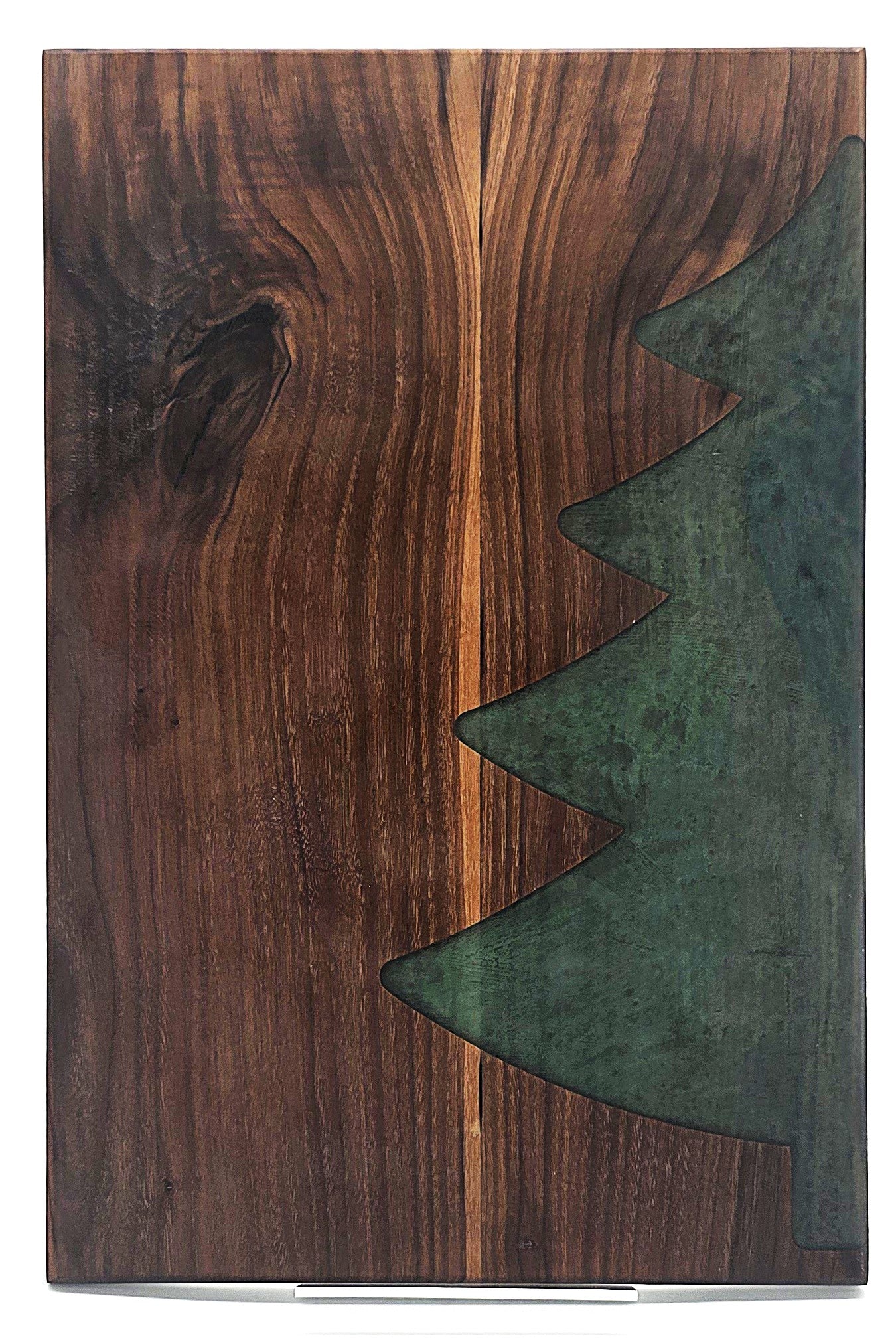 Walnut Christmas Tree Serving Board