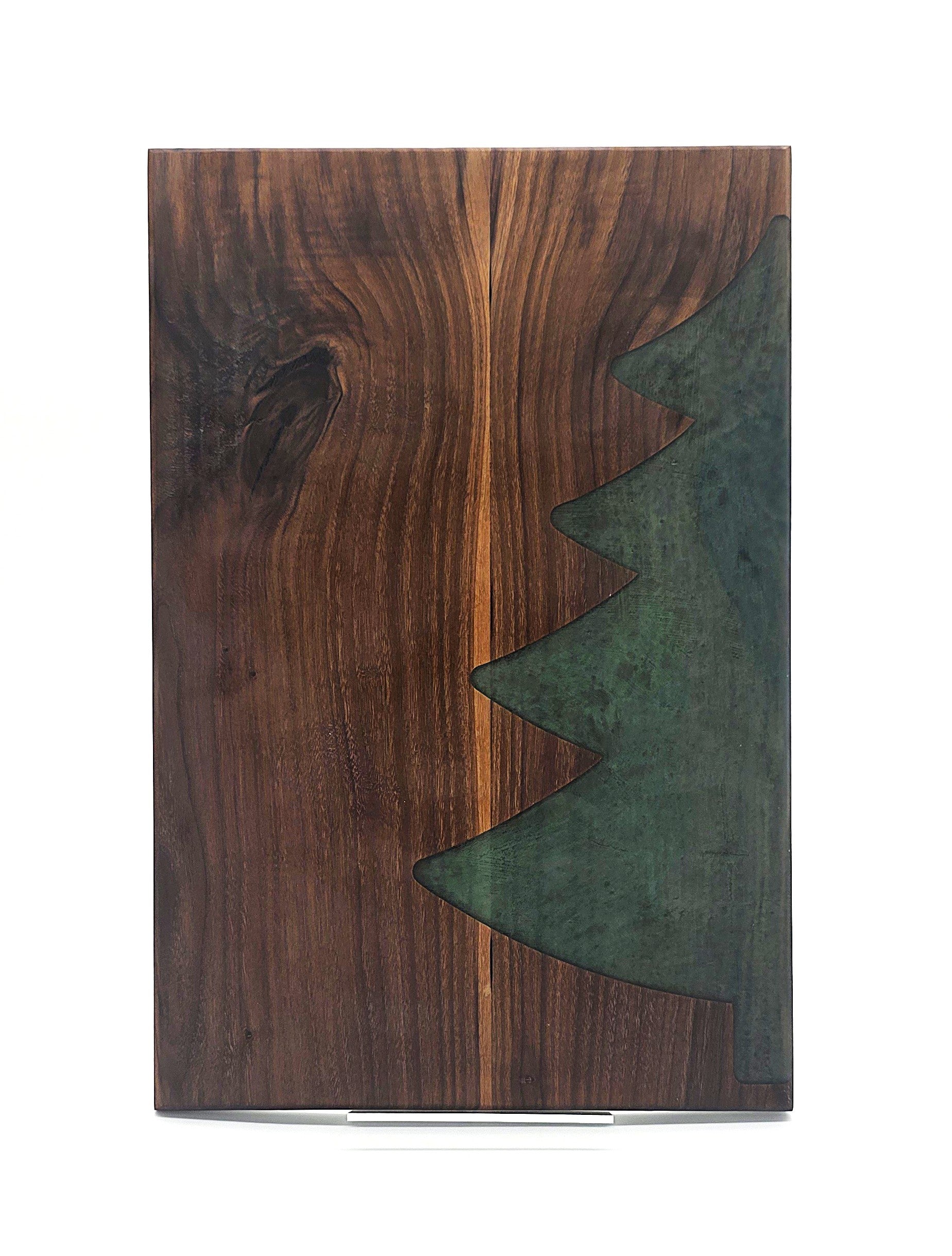 Walnut Christmas Tree Serving Board